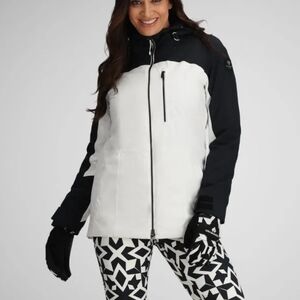 NWT Women's Obermeyer First Chair Black and White Ski Jacket